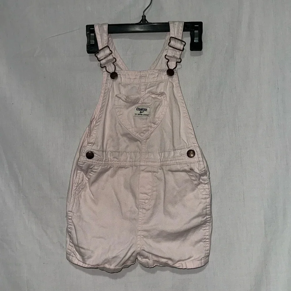 pink OshKosh short overalls size 5T